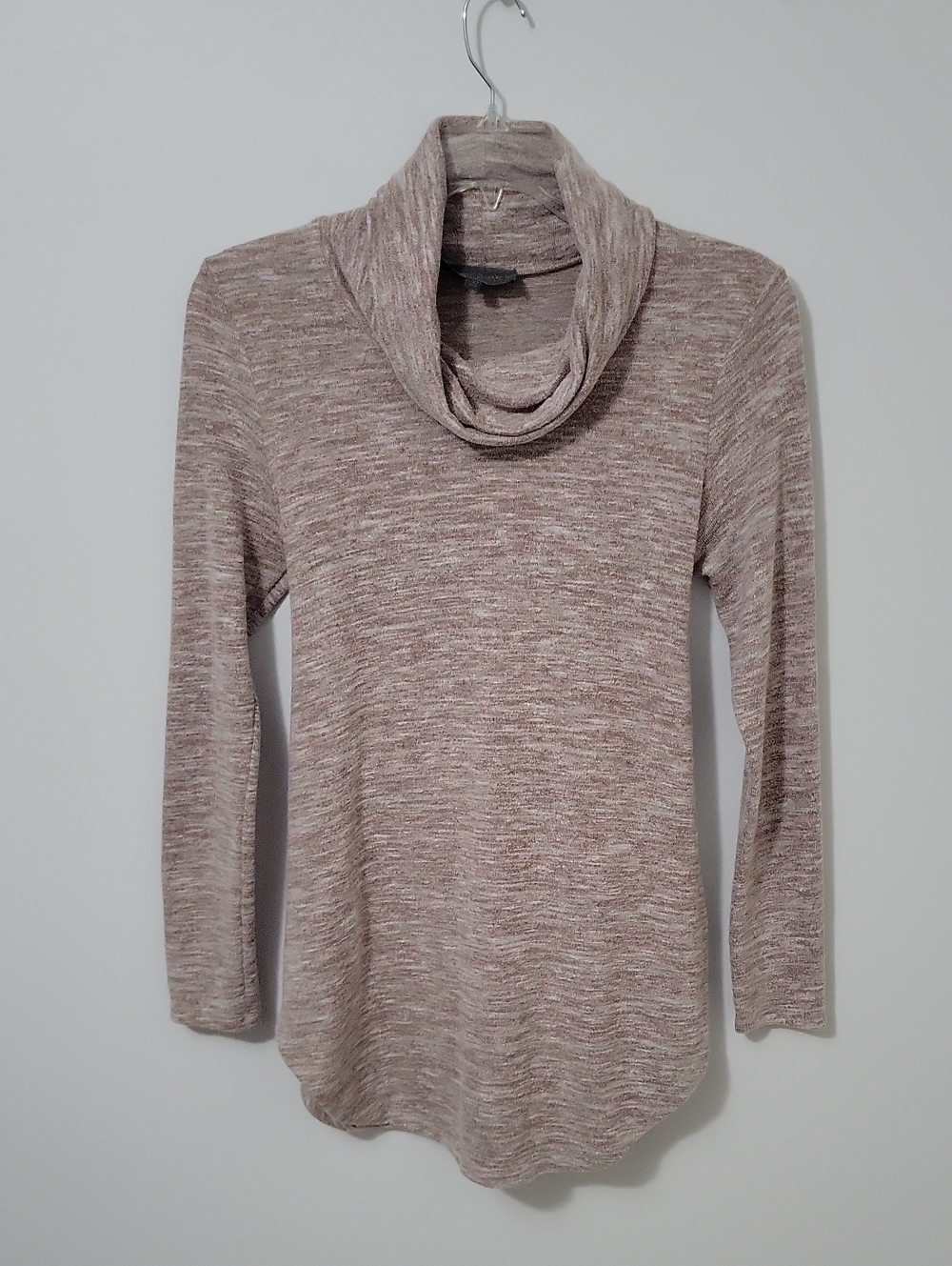 Sunday In Brooklyn Taupe Cowl Neck Tunic Sweater, Size Small